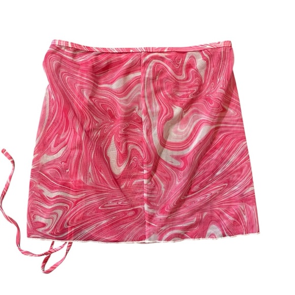 Vibrant Pink Swirl Bikini Bottom & Skirt - Picture 11 of 15